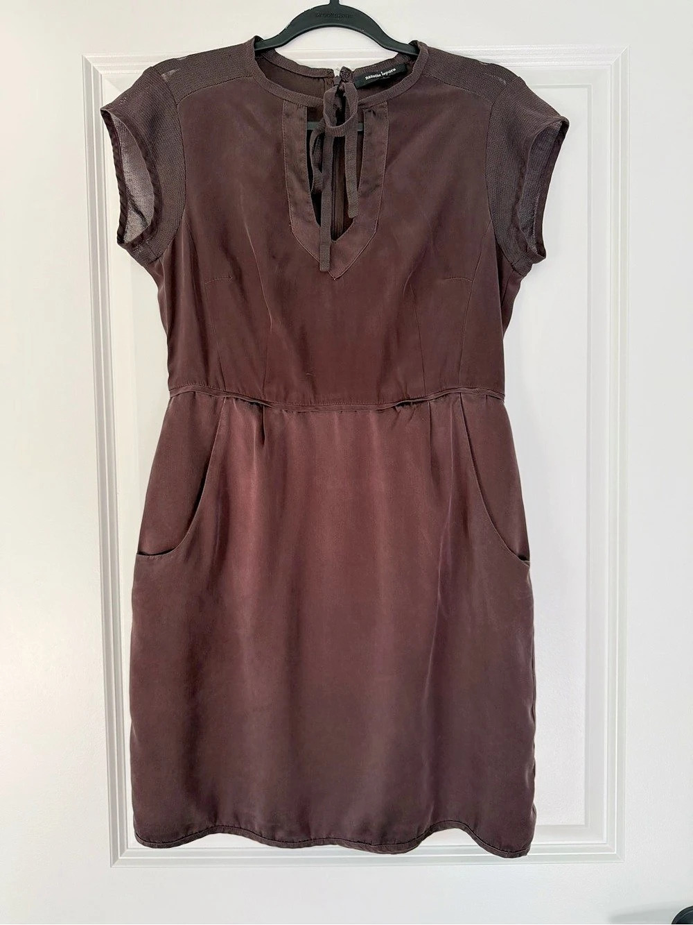 Nanette Lepore Silk Mini Dress in Brown Size 10 Like New